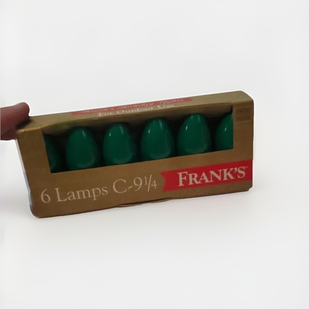 vintage package Kodak C-9 1/4 Color of Christmas outdoor light bulbs Green 6 Pk